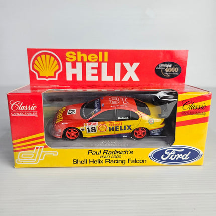 Classic Carlectables 1:43 Paul Radisich Shell Helix Racing Ford Falcon AU #18 diecast model in original limited edition display box from the 2000 V8 Supercars Championship.