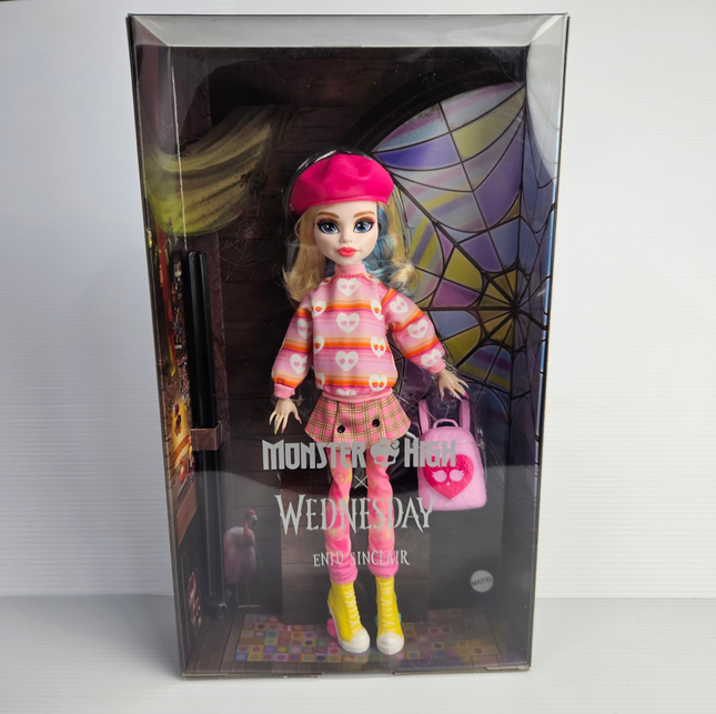 Mattel Monster High x Wednesday Enid Sinclair Doll Front View Boxed
