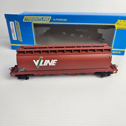 Powerline P604 V/Line HO scale cylindrical hopper side view