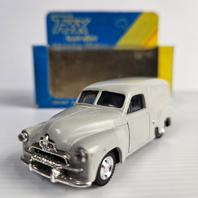 Trax 8003 light grey Holden FJ Panel Van 1:43 diecast model front angle
