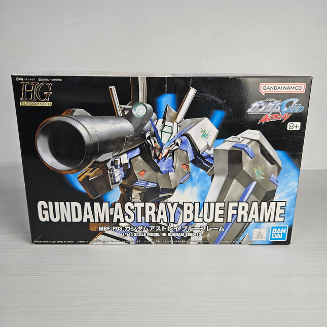 Bandai HG 1/144 Gundam Astray Blue Frame MBF-P03 Gundam SEED Astray Gunpla model kit complete in original box with sealed runners and instruction manual.