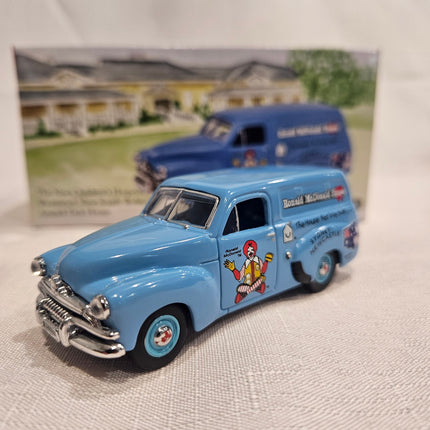 Matchbox Collectibles 1955 FJ Holden Panel Van in blue Ronald McDonald House NSW livery