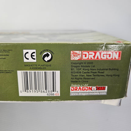 Dragon model kit 6288 barcode 089195862884 and Made in China marking