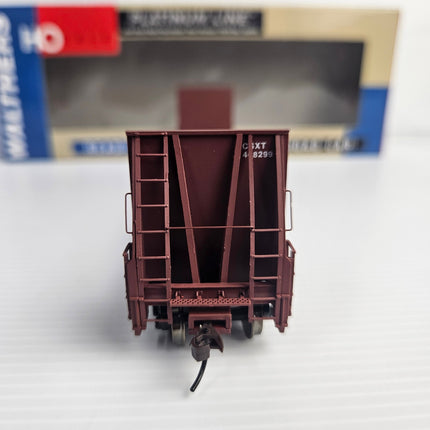 Rear of the original Walthers Platinum Line HO scale model railway box showing product features