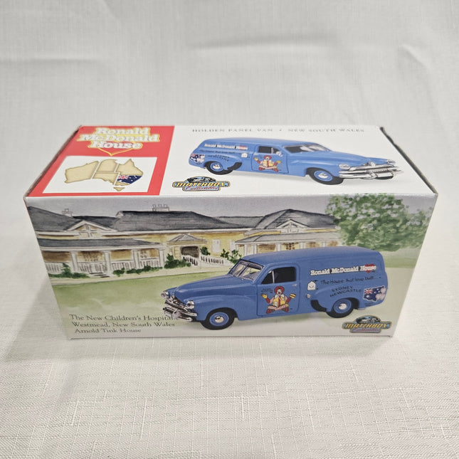 Original box for Matchbox YCH10-M Ronald McDonald House FJ Holden Panel Van NSW
