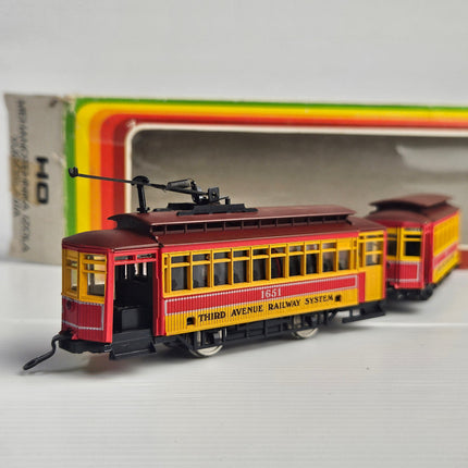 Model Trolley Tram AHM Mehano HO Scale Third Avenue Railway System Streetcar TARS 1651