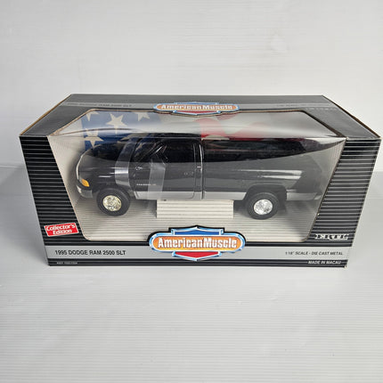 ERTL American Muscle 1:18 Scale 1995 Dodge Ram 2500 SLT Black and Silver Diecast Pickup Truck in Original Box 