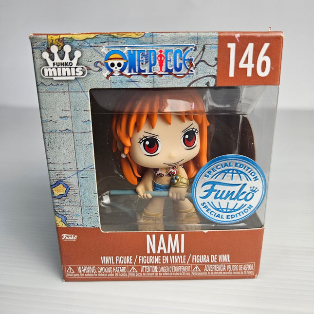 Funko Minis One Piece Nami #146 Special Edition vinyl figure new in original display box with Special Edition sticker.