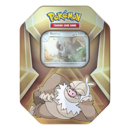 Pokémon TCG Triple Whammy Tin Slaking factory sealed collectible tin with three foil promo cards and three booster packs