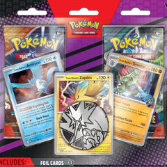 Pokémon TCG Enhanced 2 Pack Blister featuring Team Rocket's Articuno, Zapdos or Tyranitar promo card with two booster packs