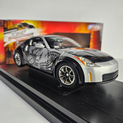 JoyRide RC2 1:18 The Fast and the Furious Tokyo Drift 2003 Nissan 350Z diecast model with original box and display base