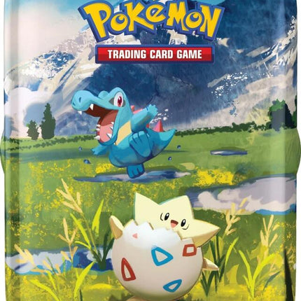 Pokémon TCG: Ascended Heroes Mini Tin featuring Totodile & Togepi! Includes 2 booster packs, an art card, and a sticker sheet