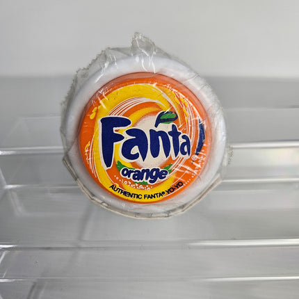 Vintage Authentic Fanta Orange Coca-Cola promotional yo-yo factory sealed in original plastic packaging with classic orange logo design.