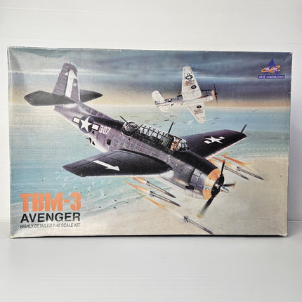 ACE Corporation 1:48 TBM-3 Avenger USS Bunker Hill model kit box
