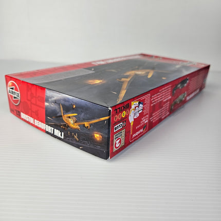 Airfix Bristol Beaufort Mk.I aircraft model kit viewed from left angle