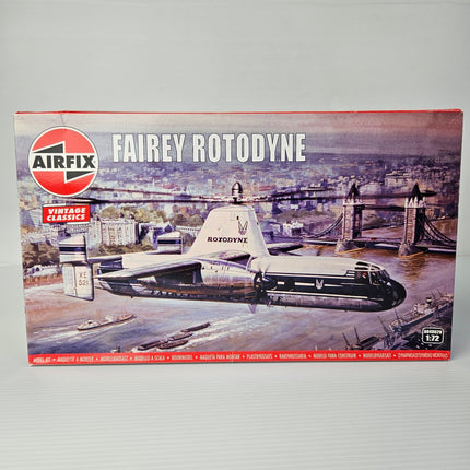 Airfix Vintage Classics 1:72 Fairey Rotodyne model kit front box artwork