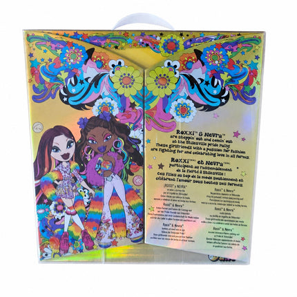 Back of Bratz x JimmyPaul Designer Pride Roxxi and Nevra Special Edition two-pack packaging