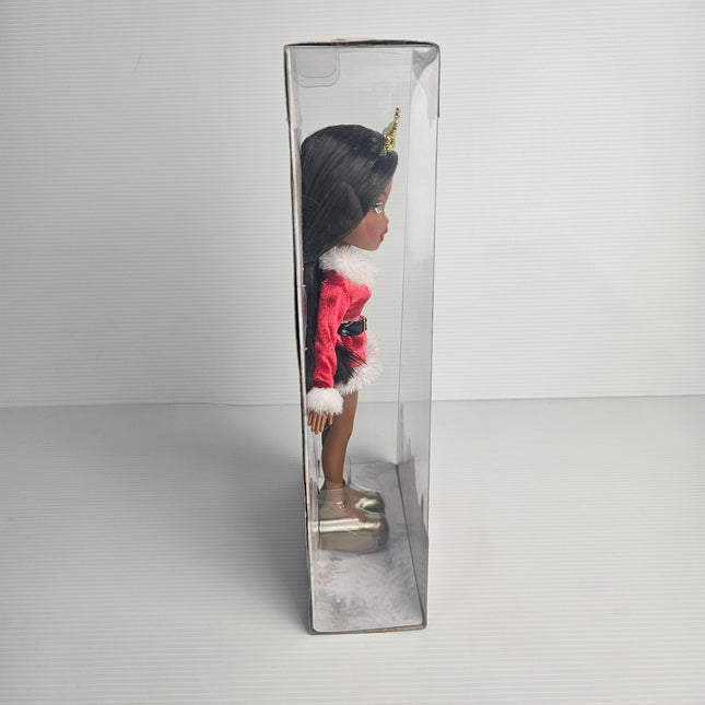 Left-side view of the Bratz Very Merry Sasha box and doll.