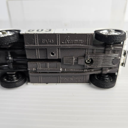 Underside of Brumm S007 Jaguar XK120 1:43 die-cast model made in Italy
