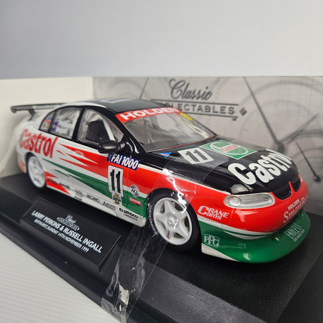 Front three-quarter view of the Castrol Racing Holden VT Commodore No. 11 model.
