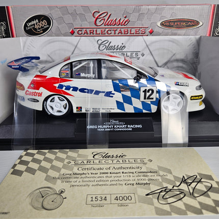 Classic Carlectables 1:18 Greg Murphy #12 Kmart Racing 2000 Holden VT Commodore Limited Edition 1534 of 4000 with Certificate of Authenticity