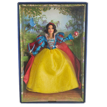 Disney Collector Snow White HVY53 doll in blue, yellow and red gown with apple and bluebirds
