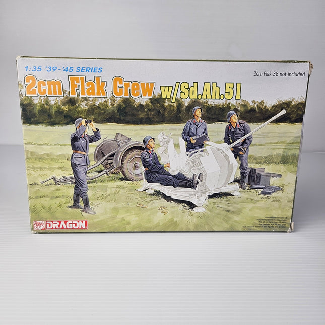 Dragon 1:35 2cm Flak Crew with Sd.Ah.51 model kit 6368 front box