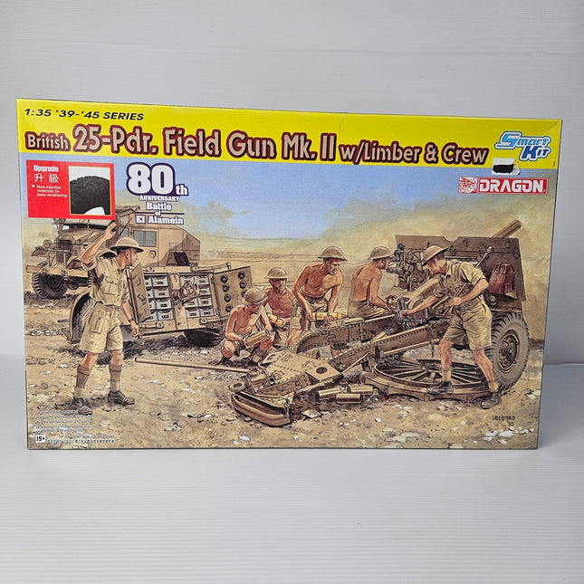 Dragon 1:35 British 25-Pdr Field Gun Mk.II with Limber and Crew box