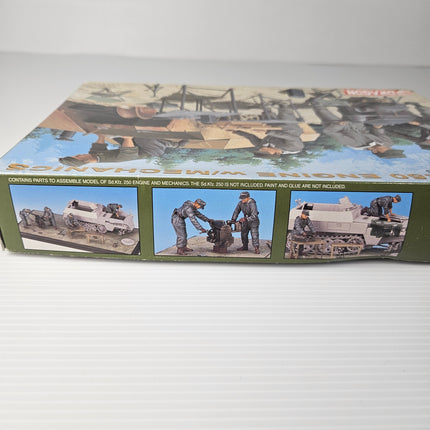 Dragon 1:35 Sd.Kfz. 250 engine and mechanic diorama examples