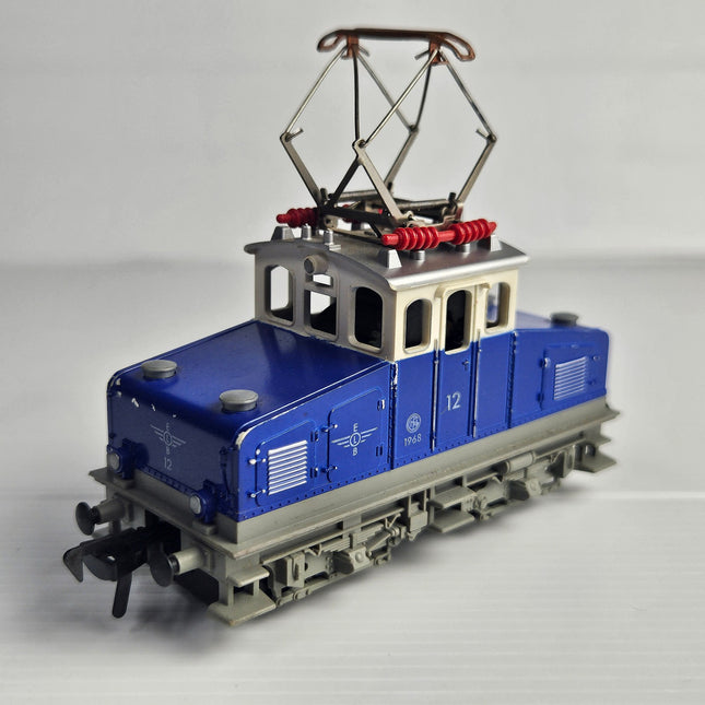 Model of a Fleischmann 4305 blue Rack electric locomotive Steeple Cab
