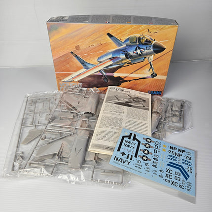 Fujimi 1:72 F7U-3 Cutlass sprues with decals and instruction sheet