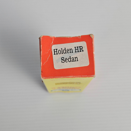 End label identifying the Fun Ho Holden HR Sedan reproduction box