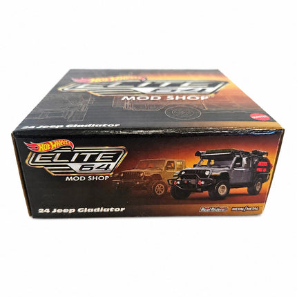 Side of Hot Wheels Elite 64 Mod Shop ’24 Jeep Gladiator box