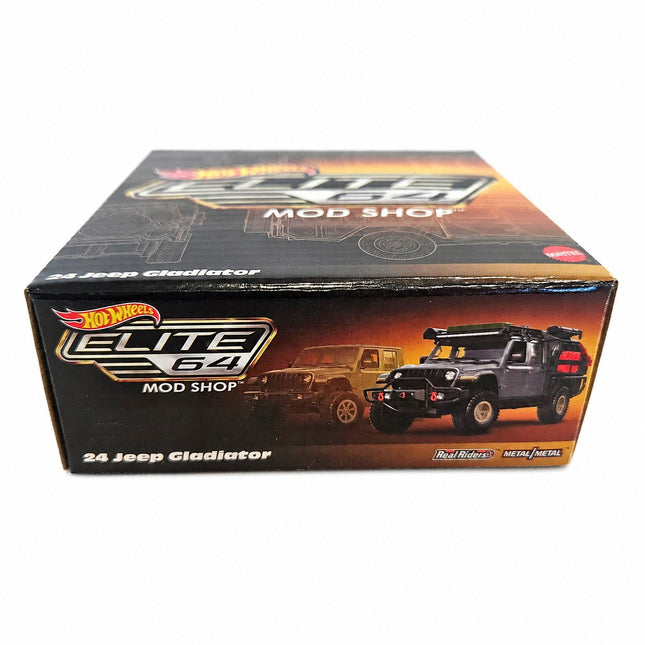 Side of Hot Wheels Elite 64 Mod Shop ’24 Jeep Gladiator box