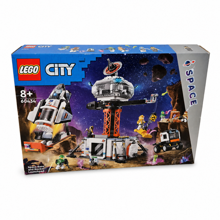 Front of LEGO City Space Base and Rocket Launchpad 60434 sealed building set box