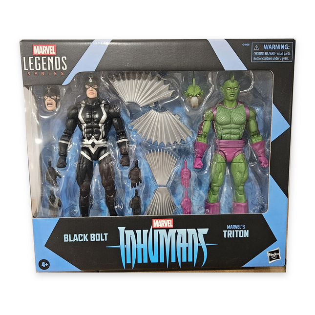 Front of Marvel Legends Inhumans Black Bolt and Triton action figure two-pack G1868