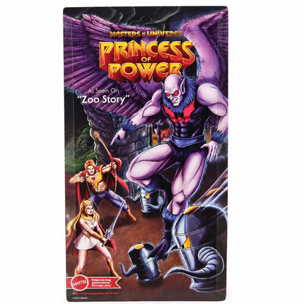 Back of MOTU Origins Vultak JCC37 packaging featuring Princess of Power Zoo Story artwork