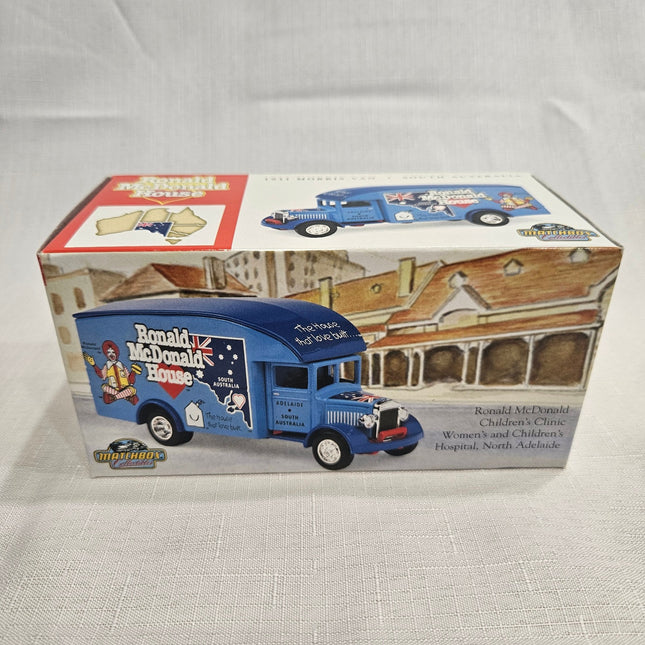 Matchbox Ronald McDonald House 1931 Morris Van with original North Adelaide presentation box