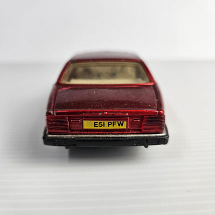 Rear view of Matchbox SuperKings K-146 metallic red Jaguar XJ6 XJ40