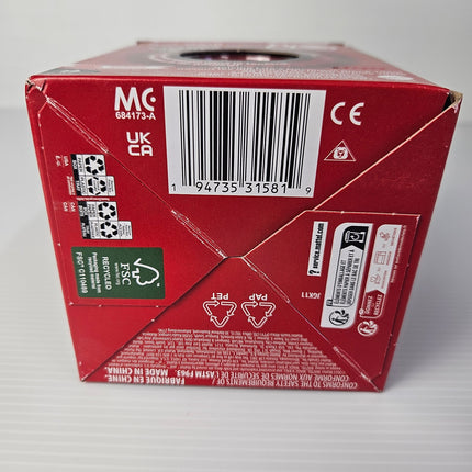 Bottom of Mattel Magic 8 Ball JGK11 box showing UPC barcode