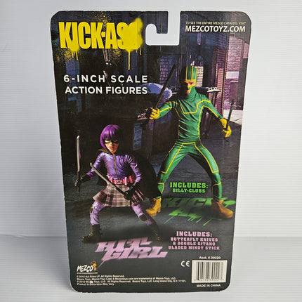Rear card artwork and details for Mezco Kick-Ass Hit-Girl action figure