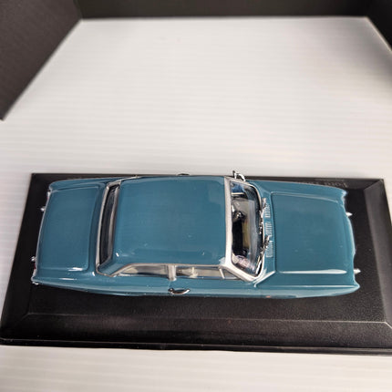 top view of MINICHAMPS Ford Taunus 1960 blue diecast model