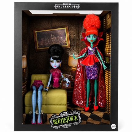 Mattel Monster High Skullector Beetlejuice Waiting Room 2-Pack with Miss Argentina and Magician’s Assistant