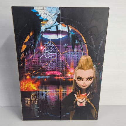 Santa Carla boardwalk artwork on Monster High Skullector The Lost Boys David doll packaging