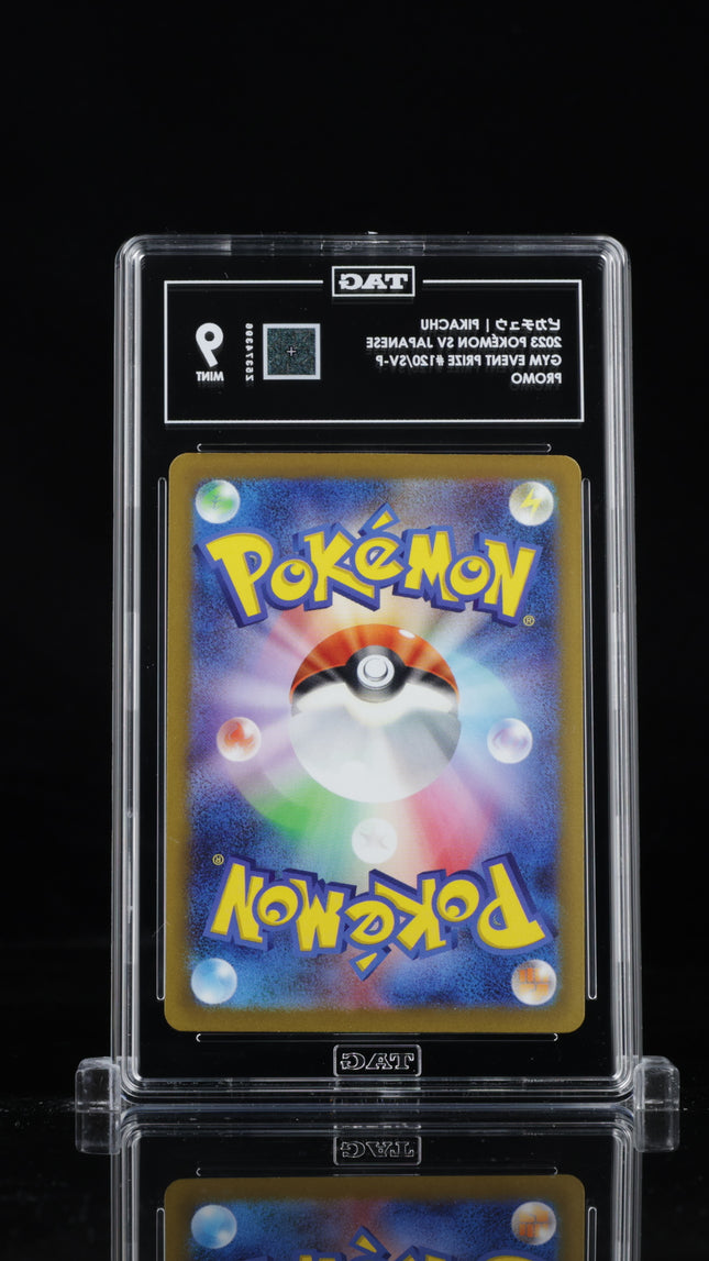 TAG 9 Mint graded Japanese Pokémon Pikachu 120/SV-P Gym Event Promo card back