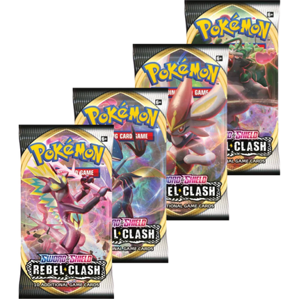 Pokémon TCG Rebel Clash booster pack assorted artwork options