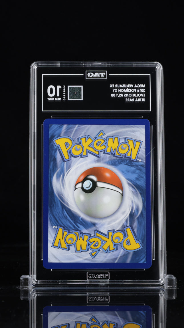TAG-encapsulated Pokémon XY Evolutions M Venusaur EX 2/108 graded card back
