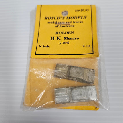 Rosco’s Models C10 Holden HK Monaro twin set in 1:160 N scale original packaging