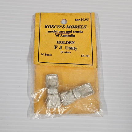 Rosco’s Models CU01 Holden FJ Utility two-model set in original yellow packet