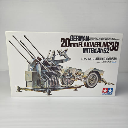 Tamiya 1:35 German 20mm Flakvierling 38 mit Sd.Ah.52 model kit 35091